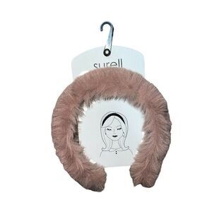 Surell Pink Faux Rex Rabbit Fur Headband One Size New